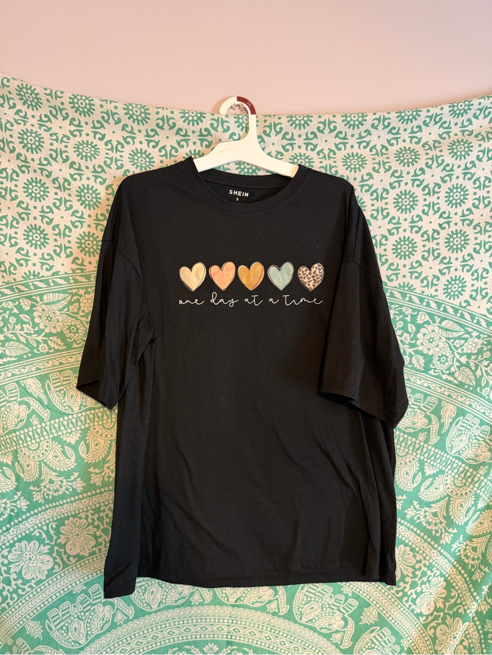 SHEIN Black Oversized Short Sleeve Tee